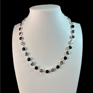 Vintage 90’s Black and Silver Necklace